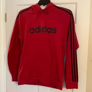 Men’s Red Adidas Hooded Sweatshirt